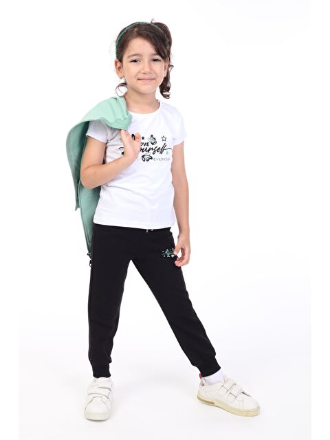 Toontoykids Kız Çocuk 3lü Baskılı Eşofman Takım