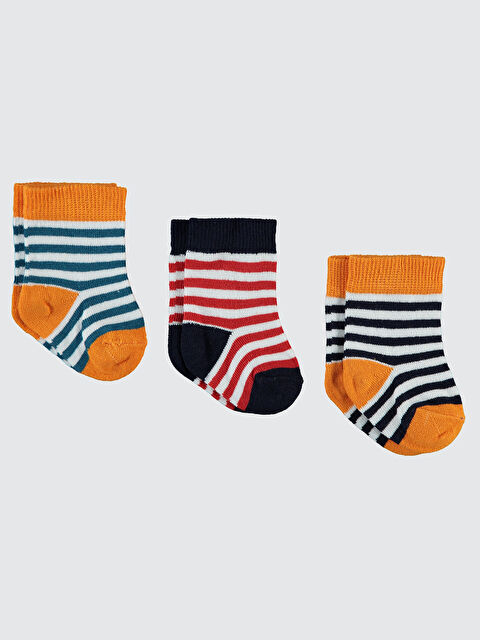 Civil Baby Erkek Bebek 3'lü Çorap Set 6-18 Ay Turuncu - S000362315-20045