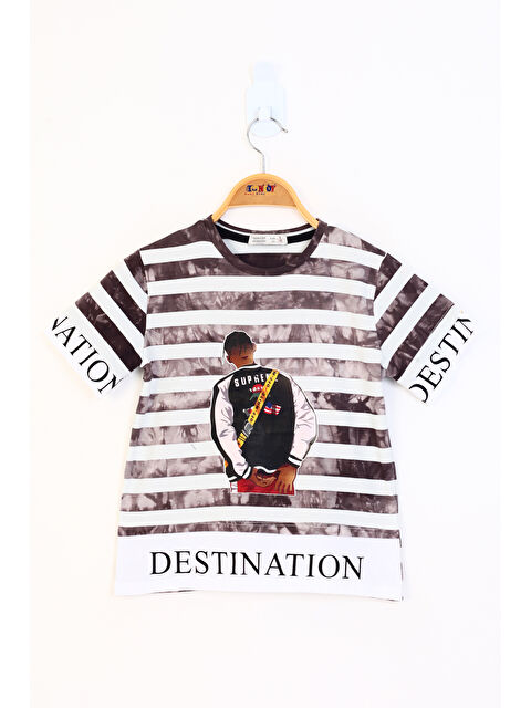 Toontoykids Erkek Çocuk Komple Çizgi Desenli Baskılı Tişört - S000417895-19413