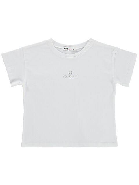 Civil Girls 2-5 Yaş Tişört - Kırık Beyaz