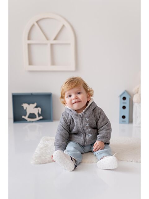 ZEYLAND Erkek Bebek Snow Baskılı Üçlü Takım - Mint