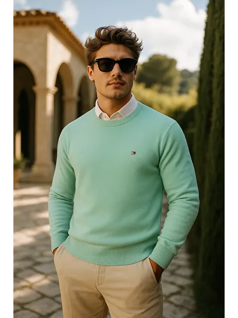 Comstar Erkek Premium Comfort Basic Mint Uzun Kazak