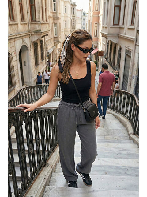 Lela Wide Leg Yüksek Bel Geniş Paça Kadın Pantolon 668YP5424 - S000515700-29666