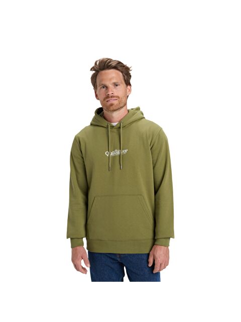 Quiksilver Screen Fleece Fineline Hoodie Erkek Yeşil Kapüşonlu Sweatshirt - S000489937-18194