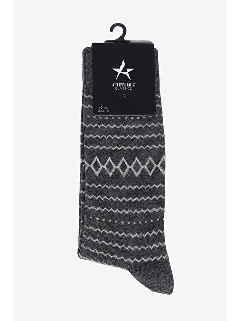 Altınyıldız Classics Erkek Yeşil Desenli Soket Çorap - S000416354-18194