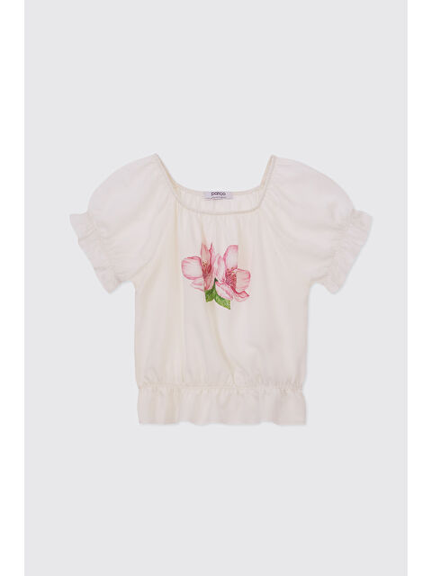 Panço Kız Bebek Beyaz Bluz