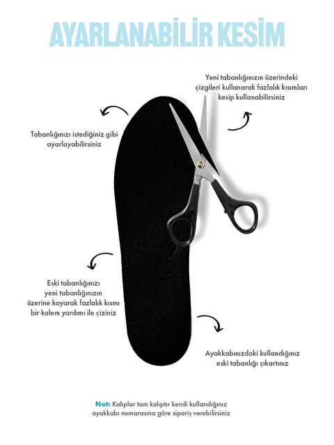 Letoon Ayarlanabilir Kesim Kadın Pelüş Tabanlık - S000312440-19351