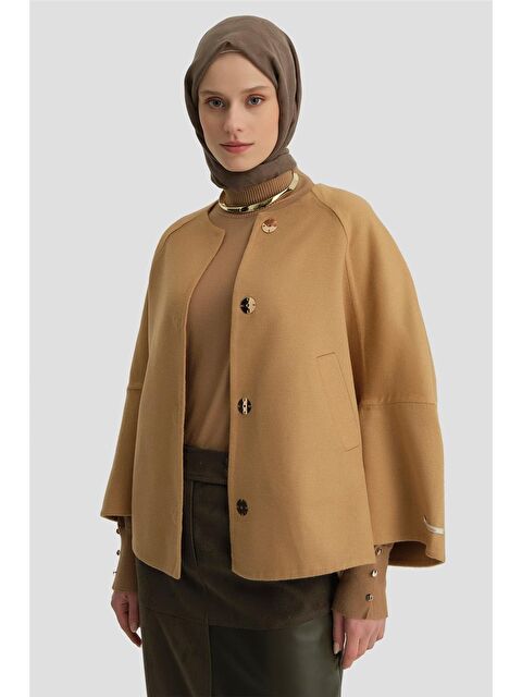 ARMİNE Handmade Kısa Kaban 24K7611 Camel - S000354791-4557