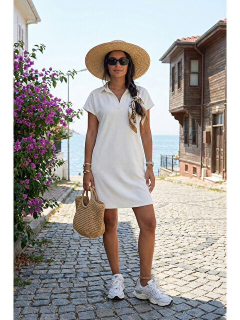 Lela Regular Fit Polo Yaka Mini Kadın Elbise 5866153 - S000346532-19965