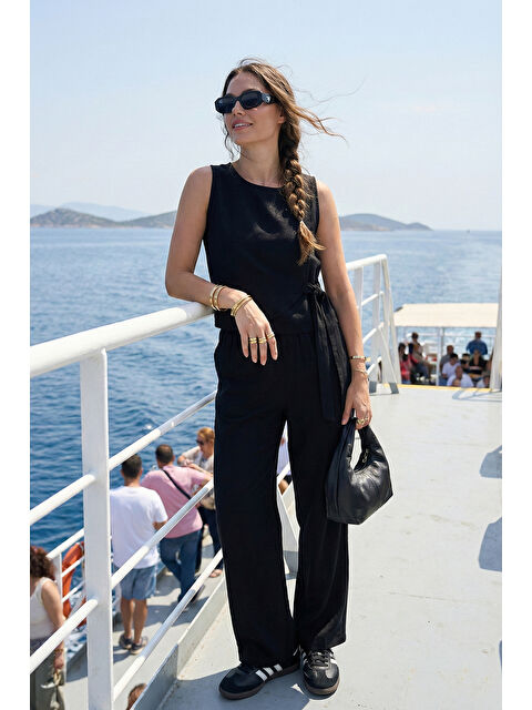 Lela Regular Fit Bağlama Detaylı Bisiklet Yaka Kadın Takım 5866466 - S000515709-19351