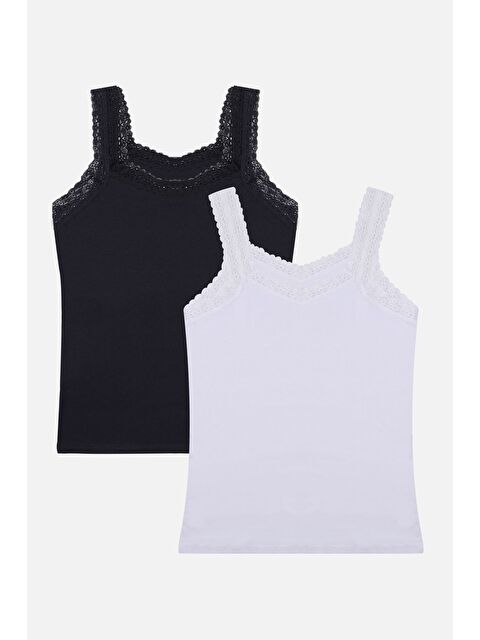 Koza İç Giyim Kadın 2'li Dantel Askılı Atlet - S000307719-37424