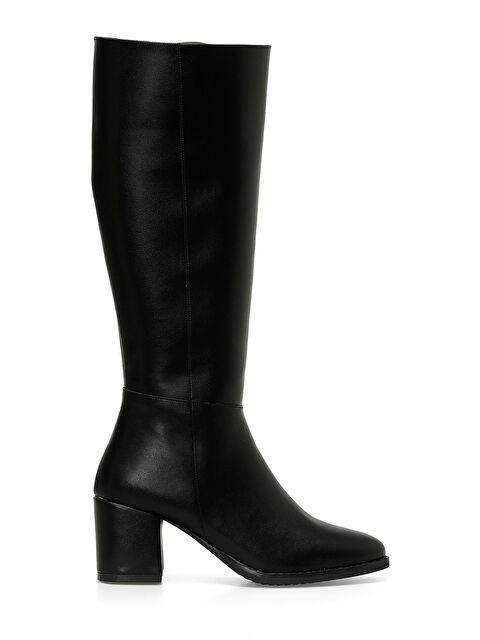 Butigo 24K-996 4PR Siyah Kadın Topuklu Çizme - S000430442-19351