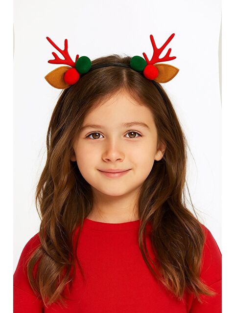 New Obsessions Yılbaşı Zarif Geyik Boynuzu Ponponlu Taç-2 Adet - S000467930-20045