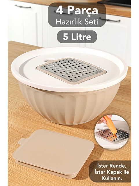 Meleni Home Kapaklı Saklama Kabı 5 l