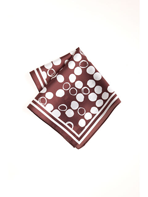 Altınyıldız Classics Erkek Kahve-Beyaz Desenli Mendil - S000446974-37319