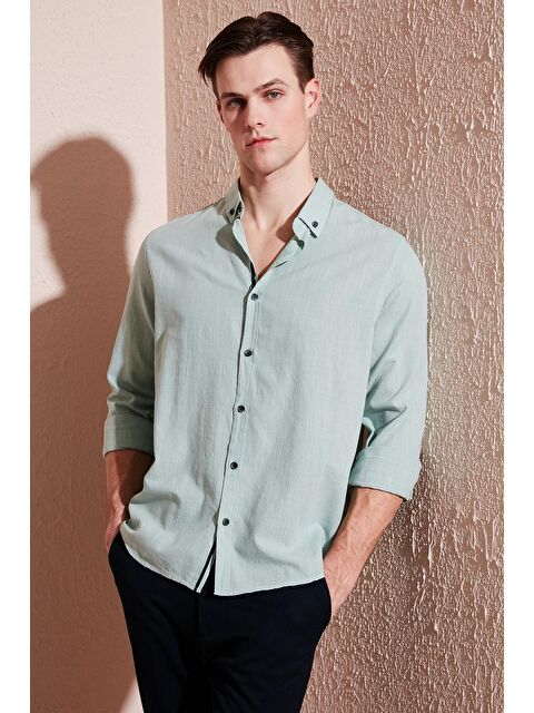 Buratti Regular Fit Düğmeli Yaka %100 Pamuk Erkek Gömlek CF20S111871 - S000000747-34206