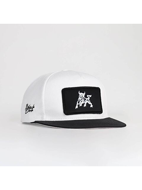 BlackBörk Boğa Logolu Siyah-Beyaz Hip Hop Şapka