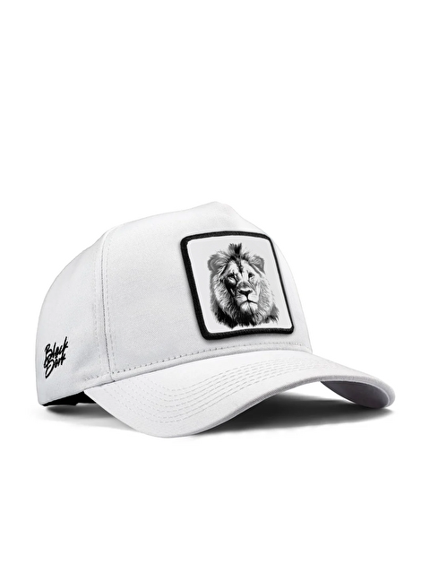 BlackBörk Aslan Logolu Beyaz Beyzbol Premium Şapka