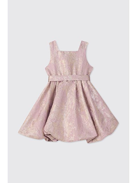 Panço Kız Çocuk Balon Pembe Parti Elbisesi - S000531735-20024