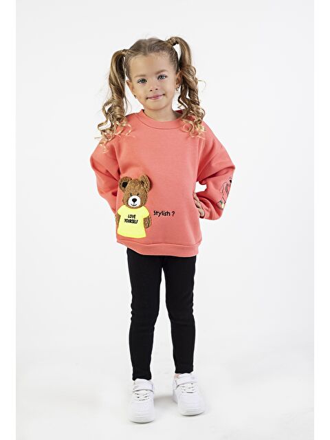 Harika Kids Kız Çocuk Orta Kalınlıkta Baskılı Örme Basic Taytlı Alt Üst Takımı - S000320912-20048