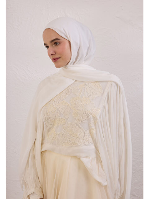 Fresh Scarfs SOFT VİSKON ŞAL EKRU - S000414328-37264