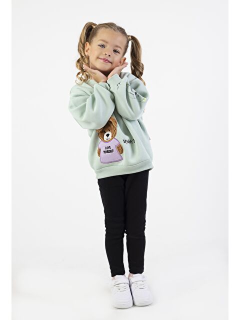 Harika Kids Kız Çocuk Orta Kalınlıkta Baskılı Örme Basic Taytlı Alt Üst Takımı - S000320912-18194