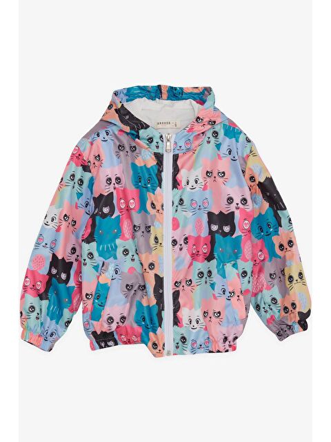 Breeze Kız Çocuk Yağmurluk Sevimli Kedicik Desenli Karışık Renk (1 Yaş) - S000070591-23173