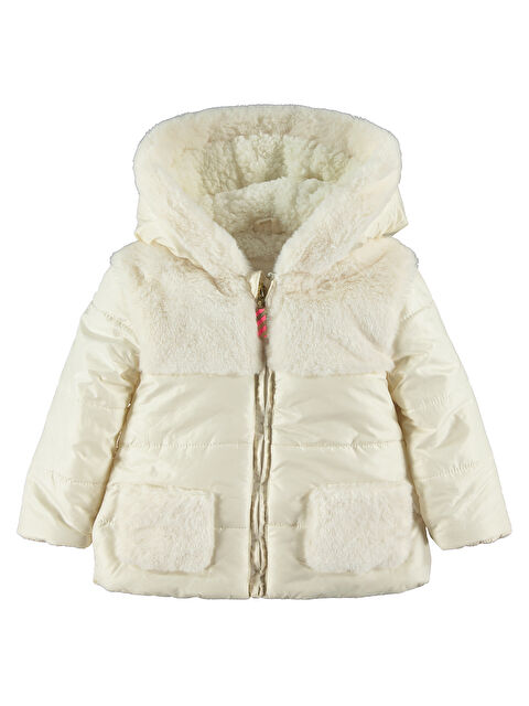 Civil Baby Kız Bebek Kapüşonlu Mont 6 18 Ay Ekru - S000304789-19965