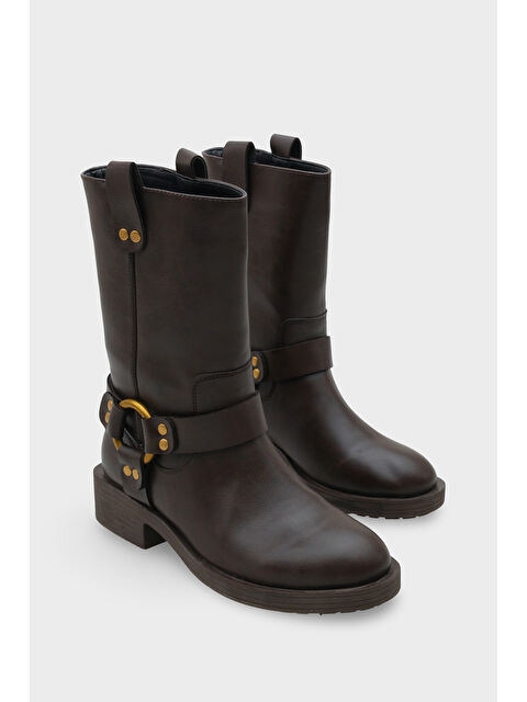 Capone Outfitters Leslie Metal Aksesuarlı Motorcu Bot - S000448898-19413