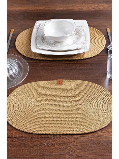 Maison Art 2 Adet Oval Supla | Amerikan Servis Runner | Tabak, Tava, Altlığı Sofra Sunumluk - S000119796-19413