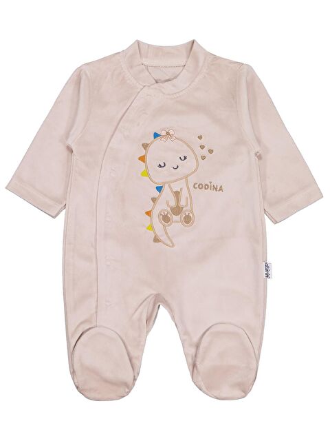 Albimini Minidamla Zürafa Nakış Çıtçıtlı 1-6 Ay Tulum - Kahve 1-3 Ay - S000526775-19413