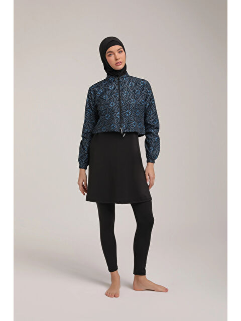Myhanne Desenli Kadın Tesettür Mayo Takım 5470 - S000389918-19351