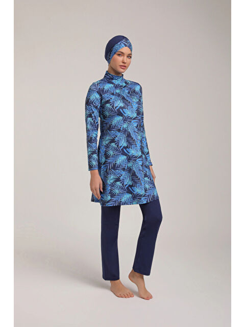 Myhanne Desenli Kadın Tesettür Mayo Takımı 5260 - S000389921-19351