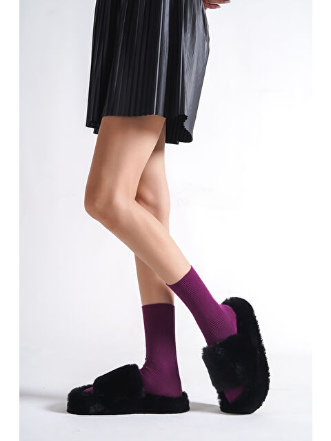 Capone Outfitters Pelüş Tüylü Kadın Ev Terliği - S000330124-19351