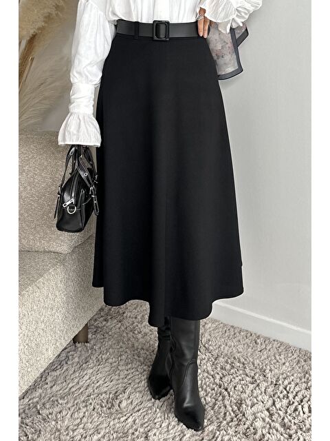 Julude Kemer Aksesuarlı Tesettür Kiloş Etek - S000517550-19351