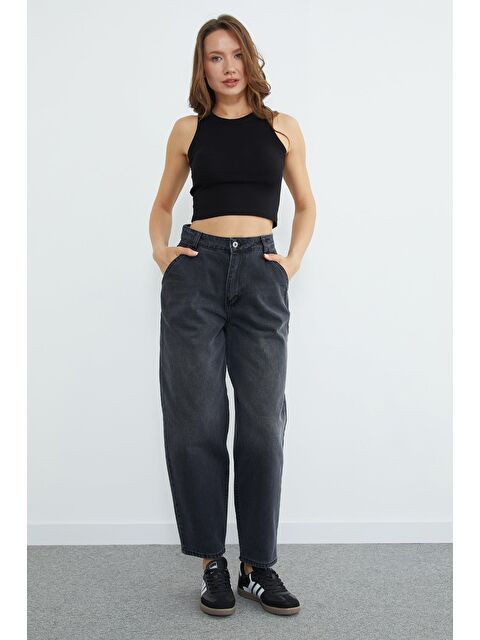 Fullamoda Yüksek Bel Şalvar Jean - S000531453-29666