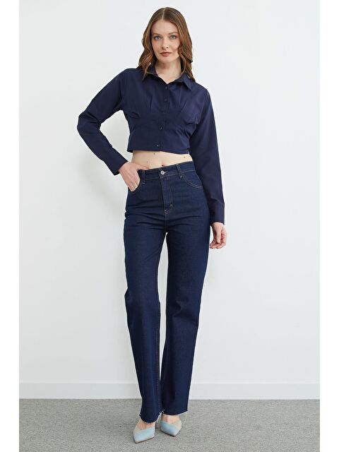 Fullamoda Yüksek Bel Kesik Paça Jean - S000531456-21164