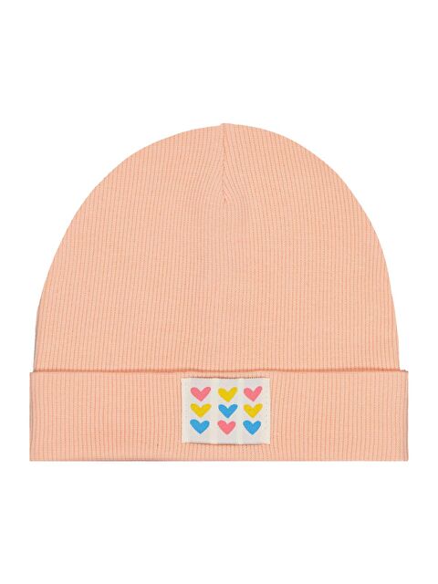 Civil Baby Kalp Etiketli Bebe Şapka Bere - Pudra Standart - S000503465-24085