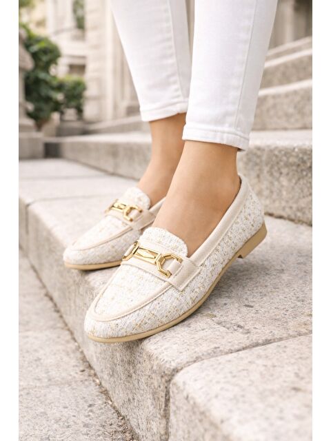 MODAFRATO AL-4016 Tüvit Kumaş Rahat Taban Kadın Babet Anne Ayakkabısı Günlük Bayan Ayakkabı - S000506715-20063