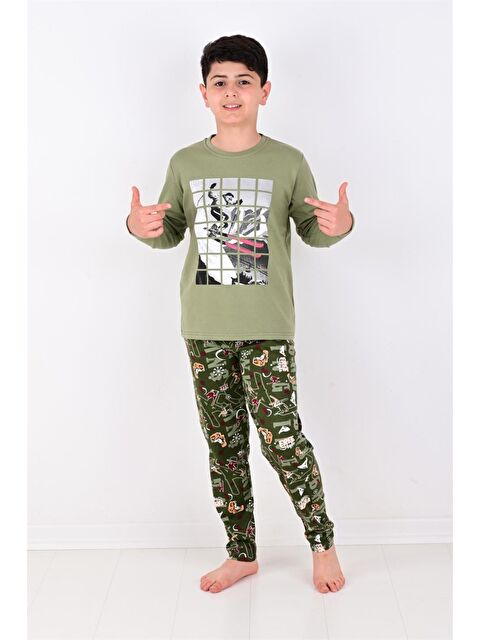 Vitmo Erkek Çocuk Winter Games  Uzun Kollu Pijama Takımı - S000388419-18194