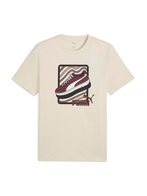 Puma Graphic Erkek Ekru Tişört - S000519256-19965