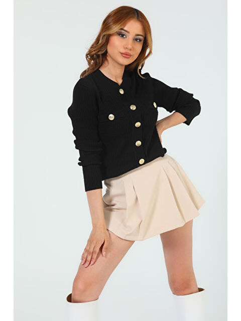 Gülseli Kadın Düğmeli Triko Hırka - S000300609-19351