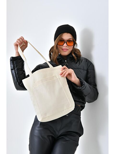 Bagg 2 Cepli Ekru Gabardin Çanta - S000148871-19965