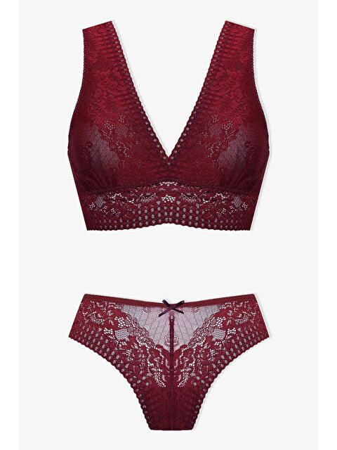 Koza İç Giyim Kadın Kalın Askılı Dantelli Büstiyer Takım - S000307810-19951