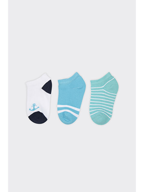 Panço Erkek Çocuk Desenli Patik Çorap Set - S000524261-23173