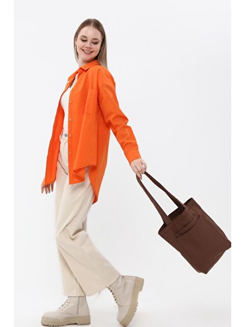 Bagg 2 Cepli Koyu Kahve Gabardin Çanta - S000148881-19291