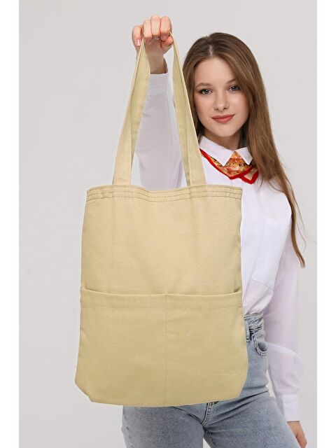Bagg 3 Cepli Bej Gabardin Çanta - S000148886-19928