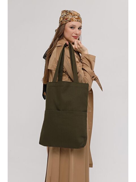 Bagg 3 Cepli Koyu Yeşil Gabardin Çanta - S000148894-19416