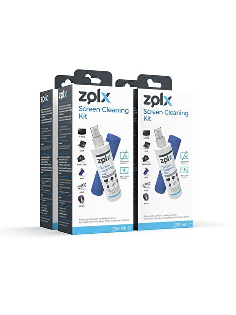 Technow Zolx Ekran Temizleme Seti 250ML * 4 Adet ( Mikrofiber Bez ) - S000247480-26865
