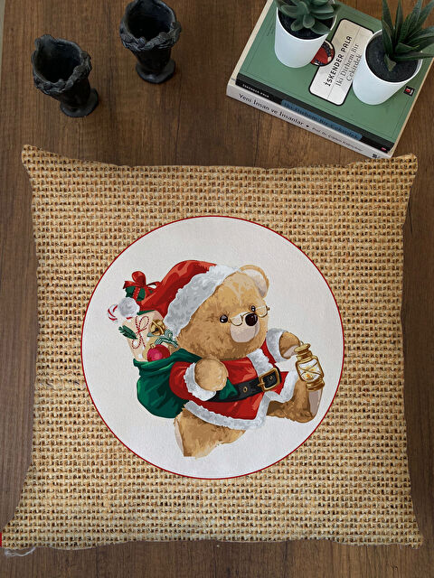 Evmila Yılbaşı Özel Desenli 43x43 Kadife Kırlent Kılıfı - S000285934-23173